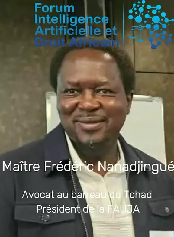 Me Frédéric NANADJINGUE intervenant au Forum Intelligence artificielle et droit africain, à Abidjan